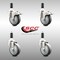 Service Caster 4 Inch 316SS Thermoplastic Rubber Swivel 1-1/8 Inch Stem Caster Lock Brake, 2PK SCC-SS316TTLEX20S414-TPRB-2-S-2-118 - alternate 3